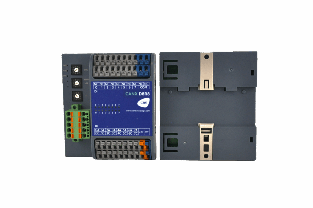 CANX D8R8 – CANopen I/O module with relay outputs