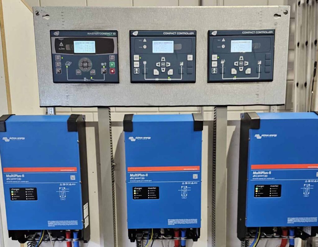 microgrid controllers managing inverters